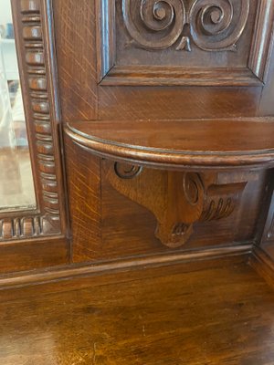 Antique Victorian Carved Oak Sideboard, 1880 for sale at Pamono
