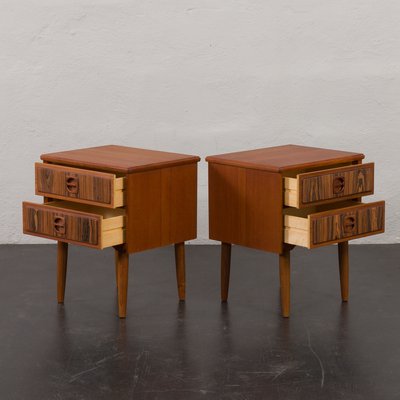 Vintage teak bedside table discount