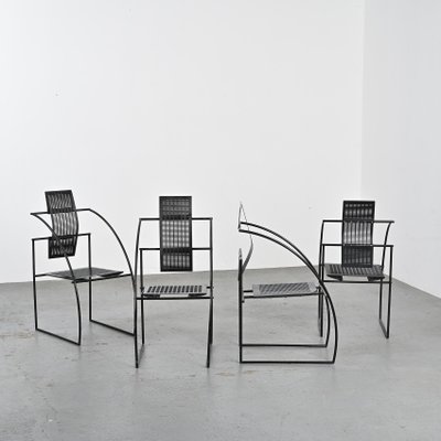 Chairs Quinta by Mario Botta for Alias, 1985, Set of 4 for