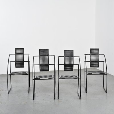 Chairs Quinta by Mario Botta for Alias, 1985, Set of 4 for