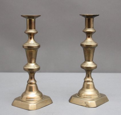 Messing Kerzenständer, 19. Jh., 1860, 2er Set