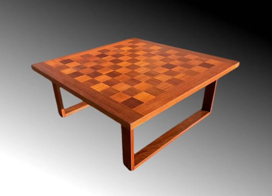 Mid-Century Danish Chessboard Coffee Table by Poul Cadovius for