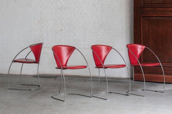 Italian Linda Dining Chairs from Arrben, 1980s, Set of 4 for sale
