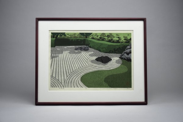Masao Ido, Taizō-in Garden, 1989, Woodblock Print for sale at Pamono