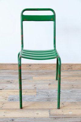vintage green metal bistro chair for sale at pamono
