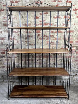 Iron and wood bakers rack hotsell