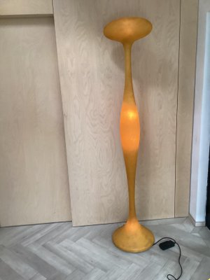 Space Age Fiberglass Orange Floor Lamp from Kundalini Berchicci