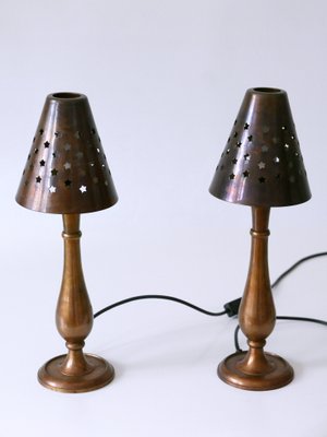 Mid-Century Modern Brass Side Table Lamps by Lambert, Germany