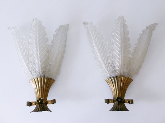 Italian Mid-Century Rostrato Glass Chandelier Attributed to Barovier & Toso Italian Mid-Century Rostrato Glass Chandelier Attributed to Barovier & Toso