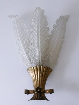 Italian Mid-Century Rostrato Glass Chandelier Attributed to Barovier & Toso Italian Mid-Century Rostrato Glass Chandelier Attributed to Barovier & Toso