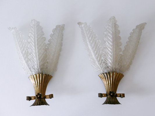 Italian Mid-Century Rostrato Glass Chandelier Attributed to Barovier & Toso Italian Mid-Century Rostrato Glass Chandelier Attributed to Barovier & Toso