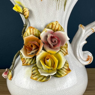 Vintage Mid 20th Century Italian Ceramic Pitcher by Bassano, 1970s