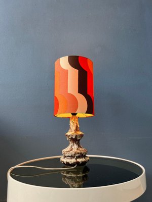 西独70s マッシュルームランプ 西ドイツ製 west Germany West German Fat Lava Space Age Table Lamp in Orange Ceramic for