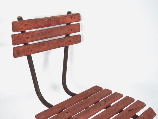 Vintage Red Garden Chairs, 1920, Set of for sale at Pamono - Main Image