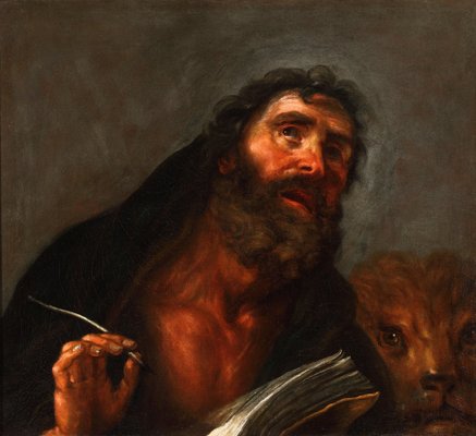 17th Century Oil on Board of San Giovanni 17th Century Oil on Board of San Giovanni