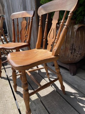 1930s DO/MORE・INDASTORIAL CHAIR USA Set of Vintage Farm Chairs, 1930s for sale at Pamono