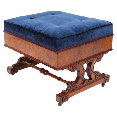 Antique French Empire Stool or Ottoman, 19th Century for sale at