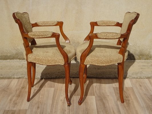 Louis XV Style Convertible Armchairs 1950s Set of 2 for sale at Pamono