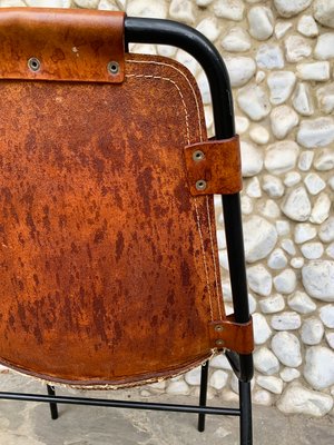 Vintage Dining Chair in Leather by Charlotte Perriand for