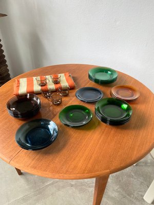 Lot De 6 Assiettes à Dessert Duralex Vintage - Diamètre 18 Cm - Verre Incassable