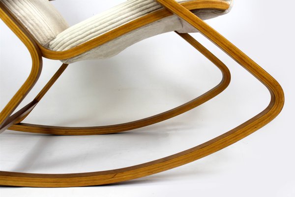 Mid Century Plywood Rocking Chair by Ludvik Volak for Drevopodnik Holesov 1960s for sale at Pamono