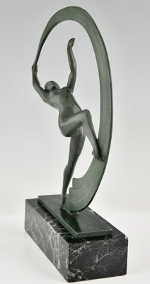 Janle per Max Le Verrier, Ballerina Art Deco Bacchanale nuda con ...