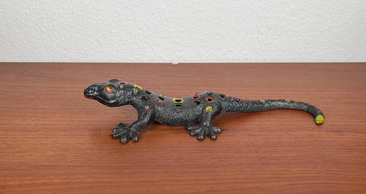 Mid-Century Brutalist Metal Gecco Figurine, 1960s for sale