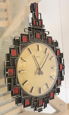 Orologio da parete elettrico di Atlantic, anni '70 in vendita su