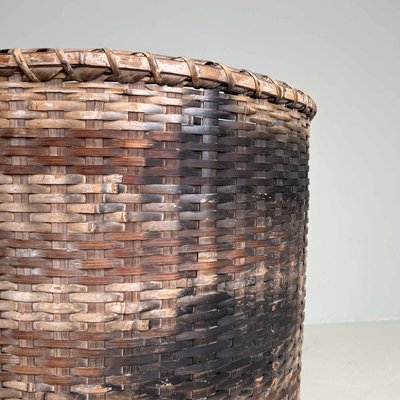 Large Japanese Okimono Kago Bamboo Basket, Japan, 1920s for