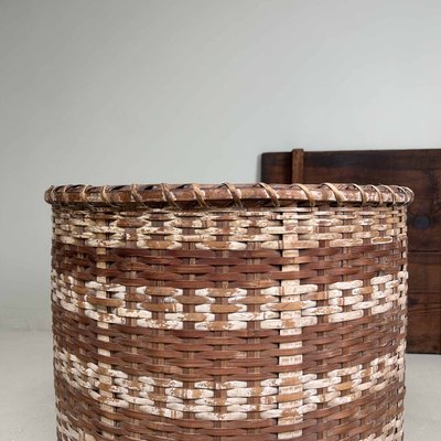 Large Japanese Okimono Kago Bamboo Basket, Japan, 1920s for