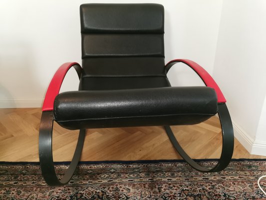 Vintage Space Age Ellipse Rocking Chair 1970s for sale at Pamono