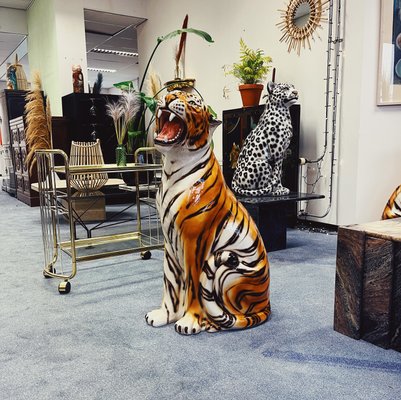 Tiger Statue in Ceramic by Ceramiche Boxer for sale at Pamono