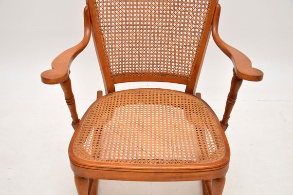 French Bentwood and Cane Rocking Chair 1900s for sale at Pamono