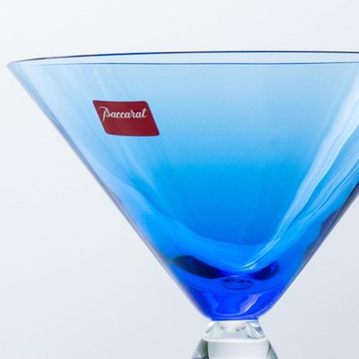 Multi Color Baccarat Martini Crystal Glasses, France, 1960, Set of