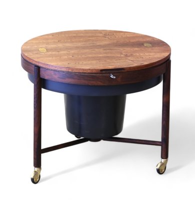 Mid-Century Modern Rosewood Cocktail Bar Table by Rolf