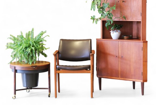 Mid-Century Modern Rosewood Cocktail Bar Table by Rolf