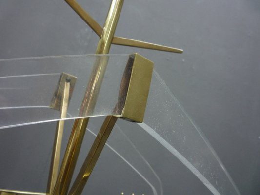 Coat Rack in Brass and Acrylic from Vereinigte Werkstätten