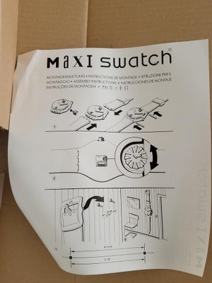 Maxi Swatch マキシスウォッチ 93年 FOLON MGZ001 Swatch Maxi MGZ001 Folon Very Rare 2,10mt. UNICO SU Ebay!!! | eBay