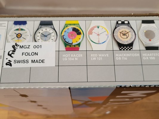 Maxi Swatch マキシスウォッチ 93年 FOLON MGZ001 Swatch Maxi MGZ001 Folon Very Rare 2,10mt. UNICO SU Ebay