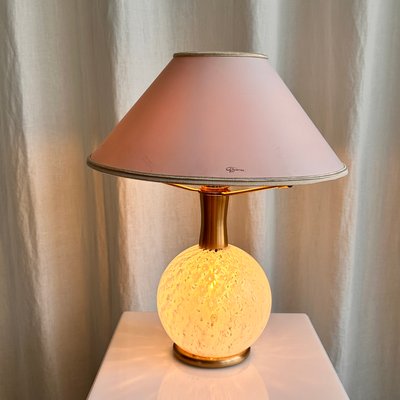 Murano Glass Table Lamp with Brass Base and Empire Shade by  display picture 1