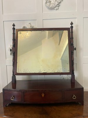 Antique George III Mahogany Dressing Table Mirror, 1800 for sale at Pamono