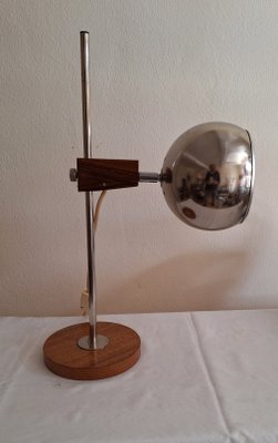 Lampe De Bureau Chromée Vintage - Design Space Age Années 60/70, Réglable - Fabriquée En Italie