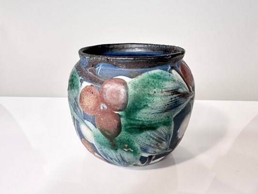 Art Nouveau Studio Ceramic Vase by Herman August Kähler, Denmark, 1930s
