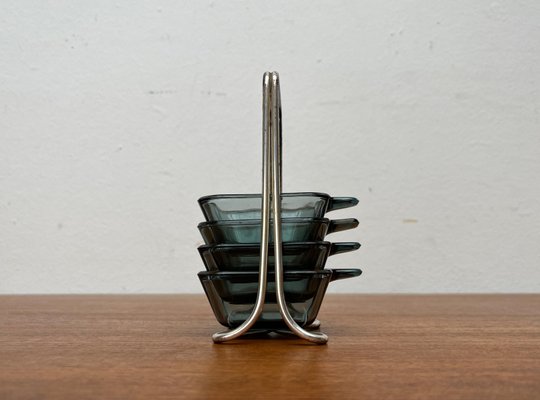 Mid-Century German Stacking Ashtrays by Wilhelm Wagenfeld for WMF