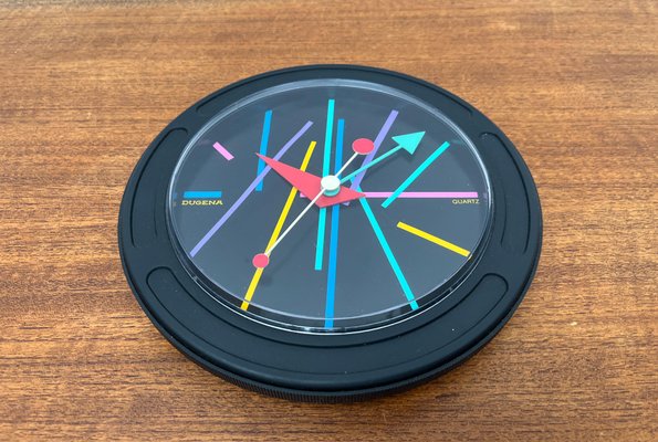 ●VINTAGE POSTMODERN WALL CLOCK ARTSWING● Vintage German Postmodern Wall Clock from Dugena, 1980s for sale
