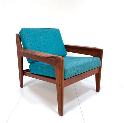 1970's　スペースエイジ　アームバケット　ロイヤルブルー　サロン　チェア Danish Modern Lounge Easy Chair in Teak by Arne Wahl Iversen for