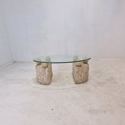 Mactan Stone Coffee or Fossil Stone Table by Magnussen Ponte Mactan Stone Coffee or Fossil Stone Table by Magnussen Ponte
