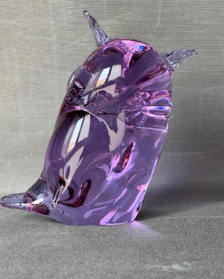 Murano Glass Neodymium Alexandrite Owl by Licio Zanetti, 1960s for