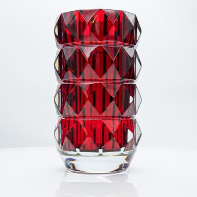French Baccarat and Sèvres Glass Vases in Crystal, 1990, Set of 3
