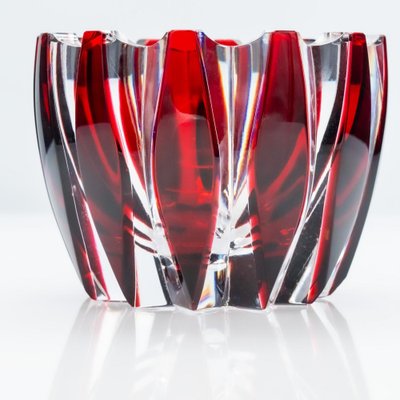 French Baccarat and Sèvres Glass Vases in Crystal, 1990, Set